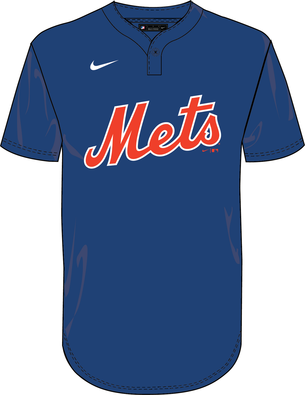 Nike New York Mets Youth Institutional 1 Button Pullover Fan Gear MLB New York Mets