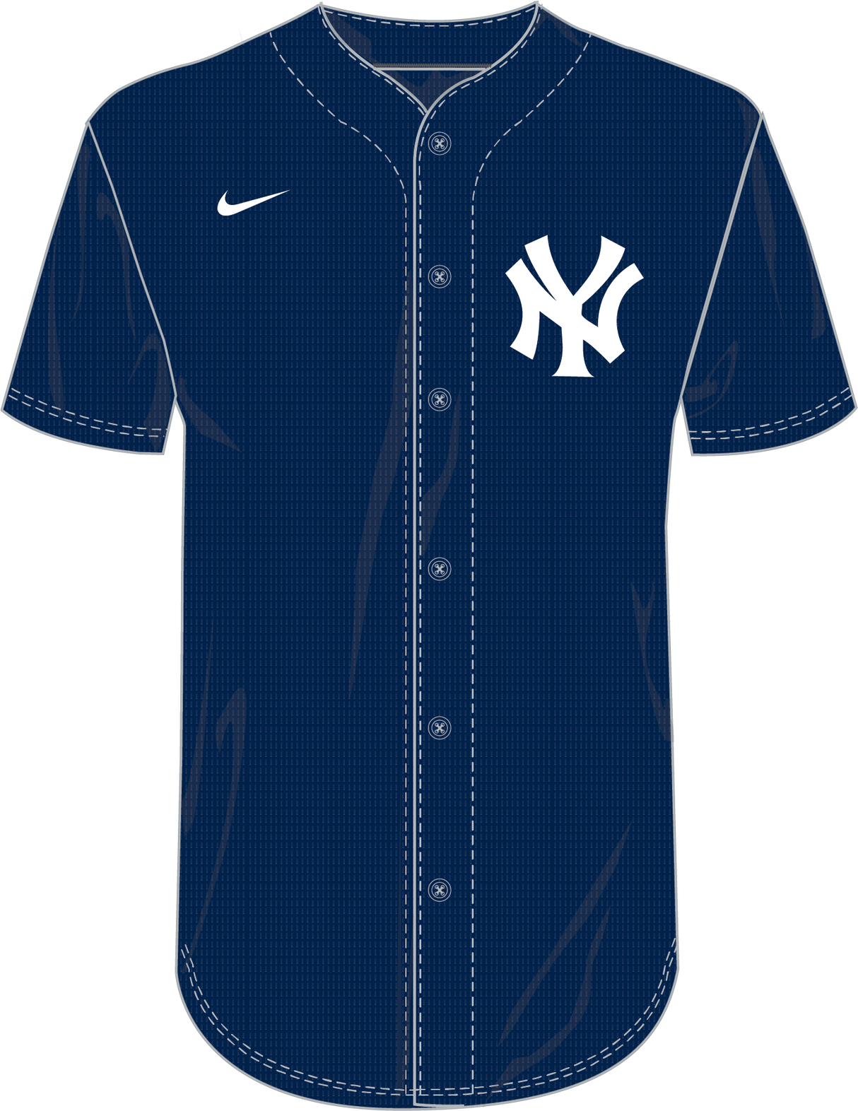 Nike New York Yankees Youth Institutional Full Button Jersey Fan Gear MLB New York Yankees