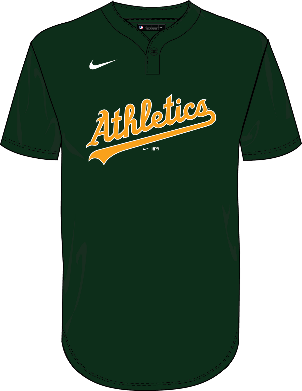 Nike Oakland Athletics Youth Institutional 1 Button Pullover Fan Gear MLB Oakland Athletics