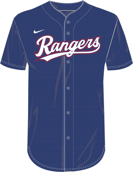 Nike Texas Rangers Youth Institutional Full Button Jersey Fan Gear MLB Texas Rangers