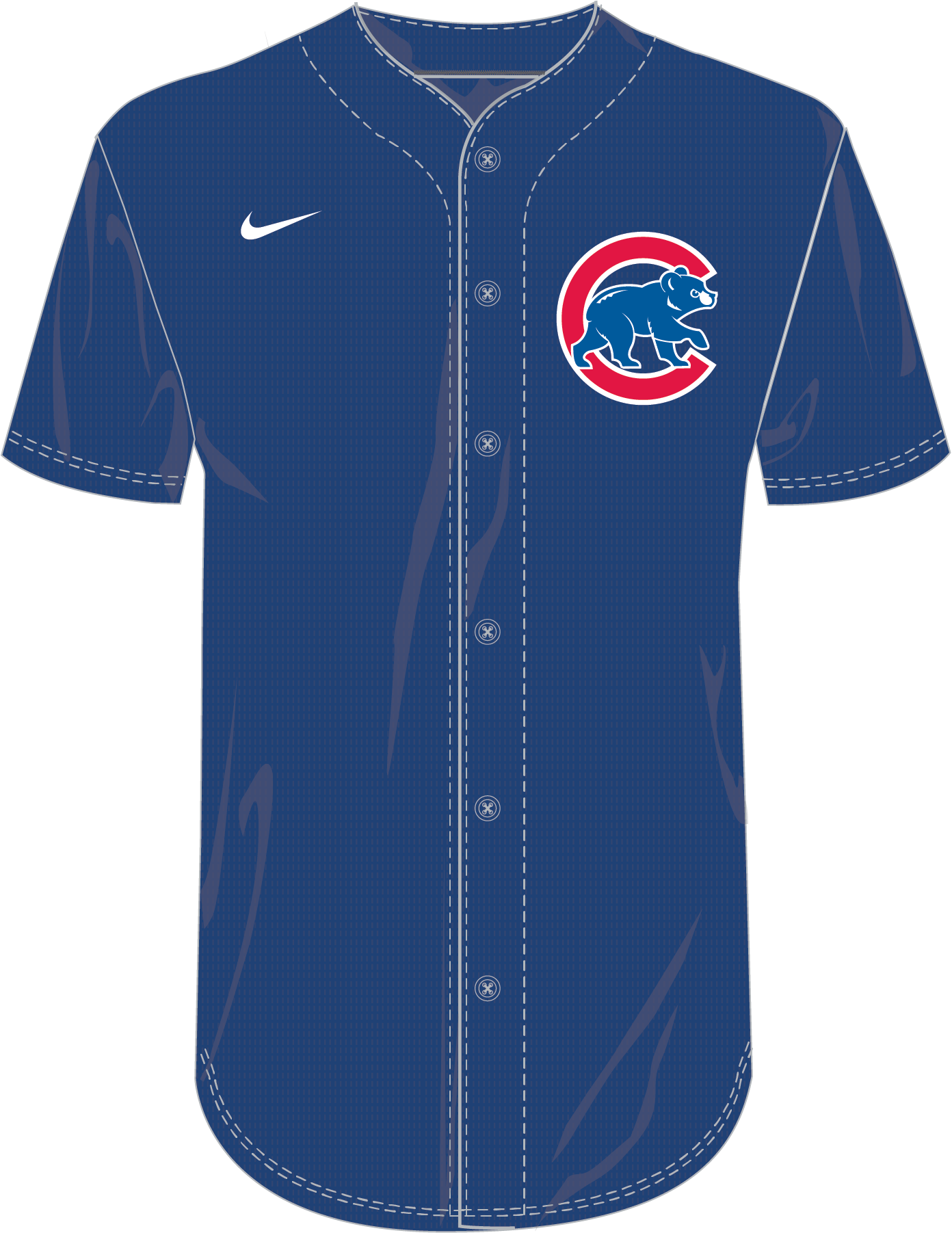 Nike Chicago Cubs Youth Institutional Full Button Jersey Fan Gear MLB Chicago Cubs