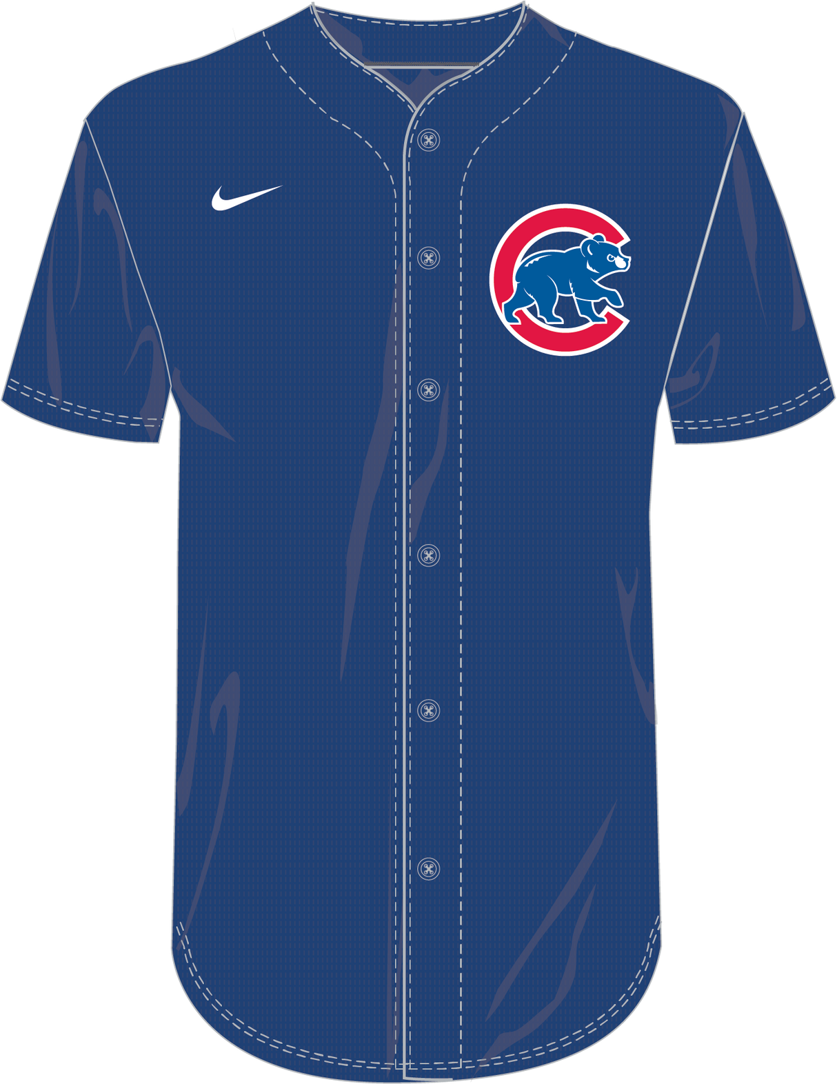 Nike Chicago Cubs Youth Institutional Full Button Jersey Fan Gear MLB Chicago Cubs