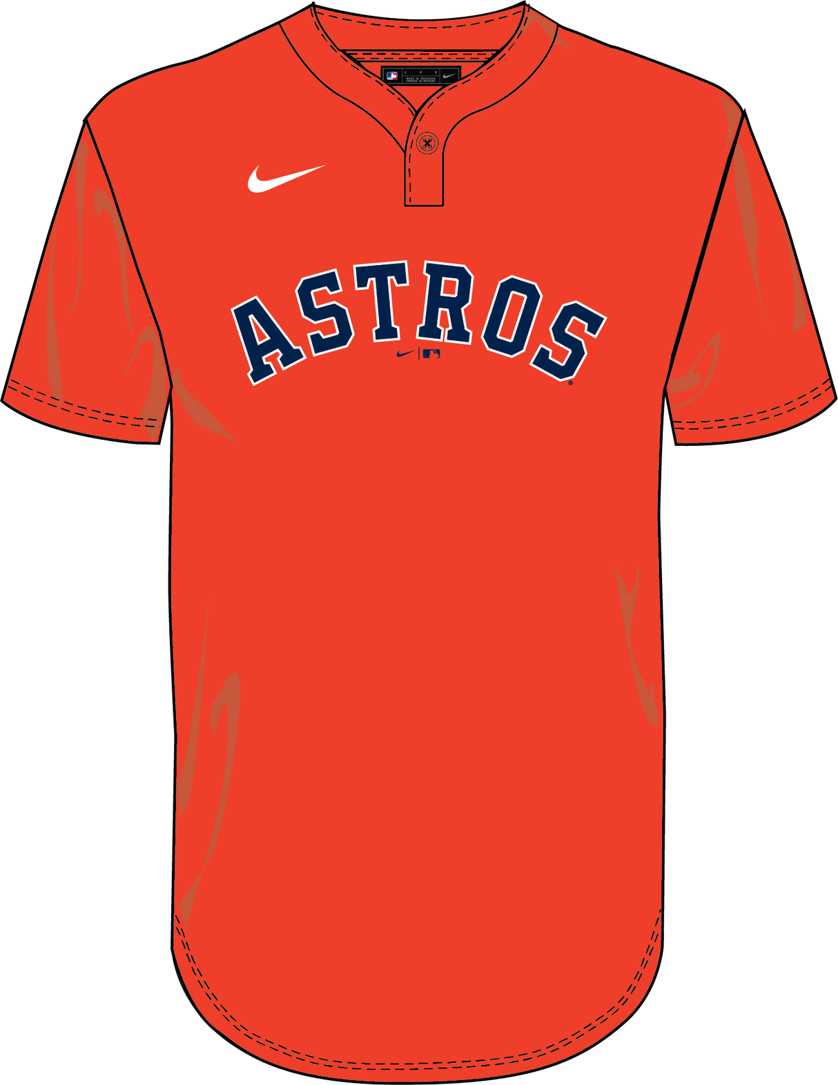 Nike Houston Astros Youth Institutional 1 Button Pullover Fan Gear MLB Houston Astros