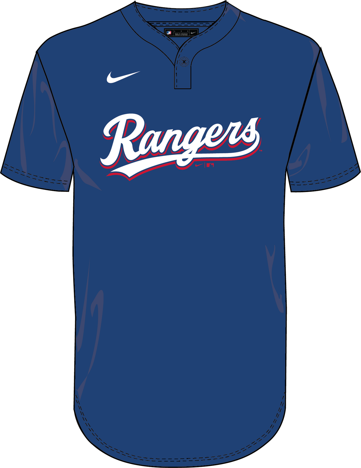 Nike Texas Rangers Youth Institutional 1 Button Pullover Fan Gear MLB Texas Rangers