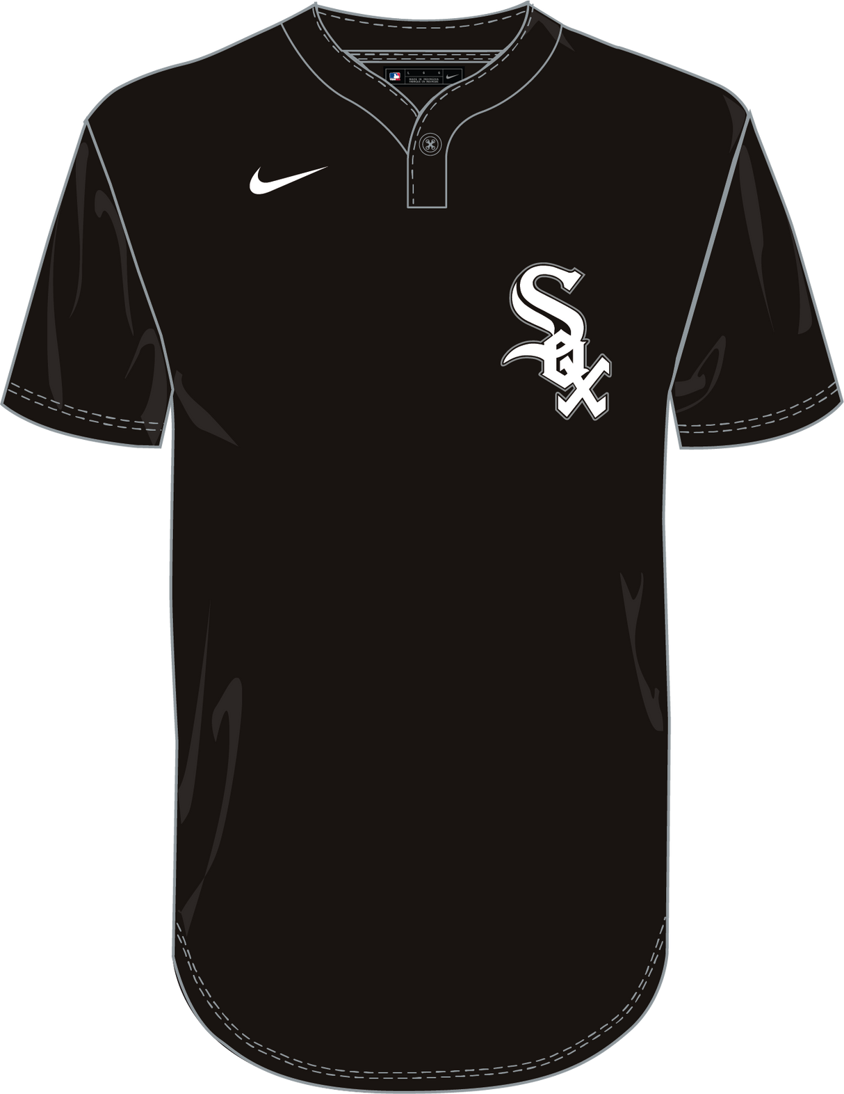 Nike Chicago White Sox Youth Institutional 1 Button Pullover Fan Gear MLB Chicago White Sox