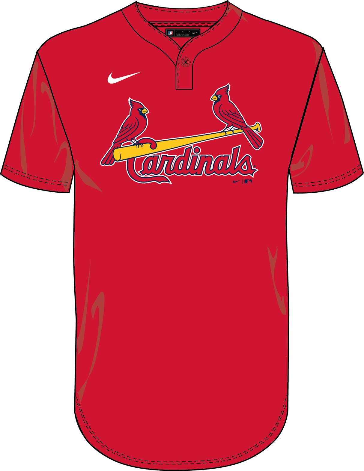 Nike St. Louis Cardinals Youth Institutional 1 Button Pullover Fan Gear MLB St. Louis Cardinals