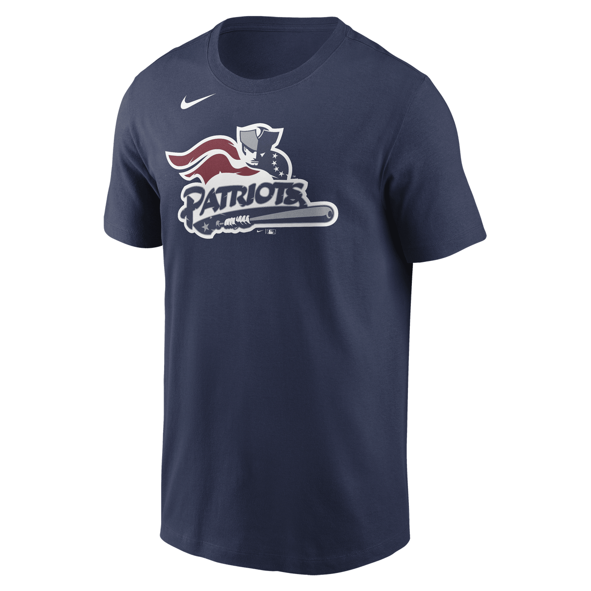 Nike Somerset Patriots Men's Crew Neck Cotton Tee Fan Gear MiLB Somerset Patriots