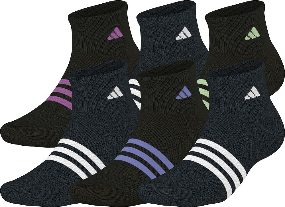 adidas Women's Superlite 3.0 6-Pack Quarter Socks Unisex Accessories Socks