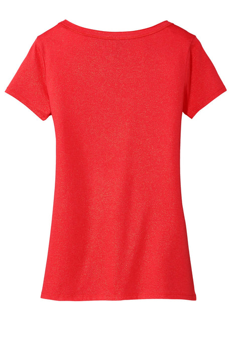 District Made Ladies Shimmer V-Neck Tee. DM456 Womens Apparel Shirts & Tops