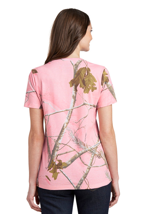 Russell Outdoors Realtree Ladies 100% Cotton V-Neck T-Shirt. LRO54V Corporate Apparel Shirts & Tops