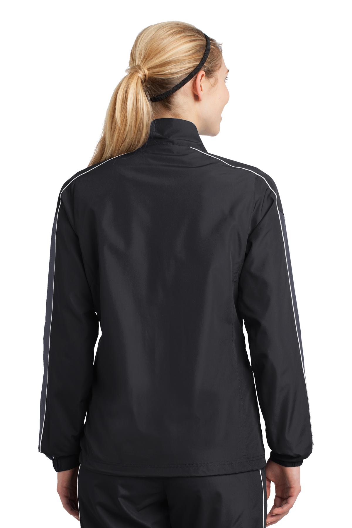 Sport-Tek Women's Piped Colorblock Wind Jacket. LST61 Womens Apparel Jackets & Vests