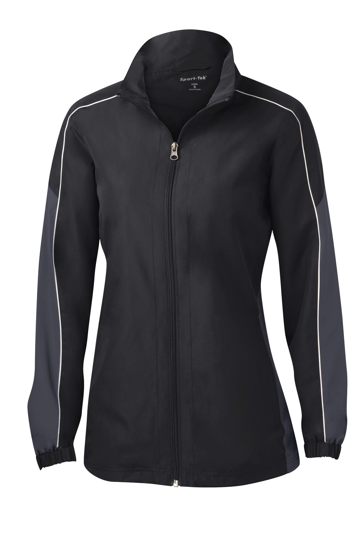 Sport-Tek Women's Piped Colorblock Wind Jacket. LST61 Womens Apparel Jackets & Vests