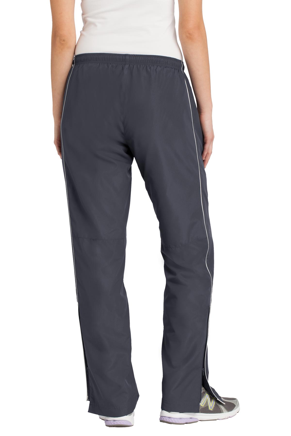 Sport-Tek Ladies Piped Wind Pant. LPST61 Womens Apparel Pants & Sweatpants