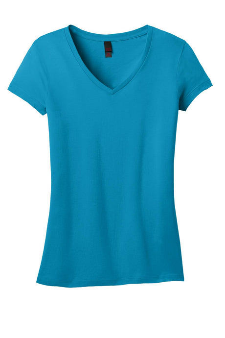 District Juniors Soft Wash V-Neck Tee. DT4501 Womens Apparel Shirts & Tops