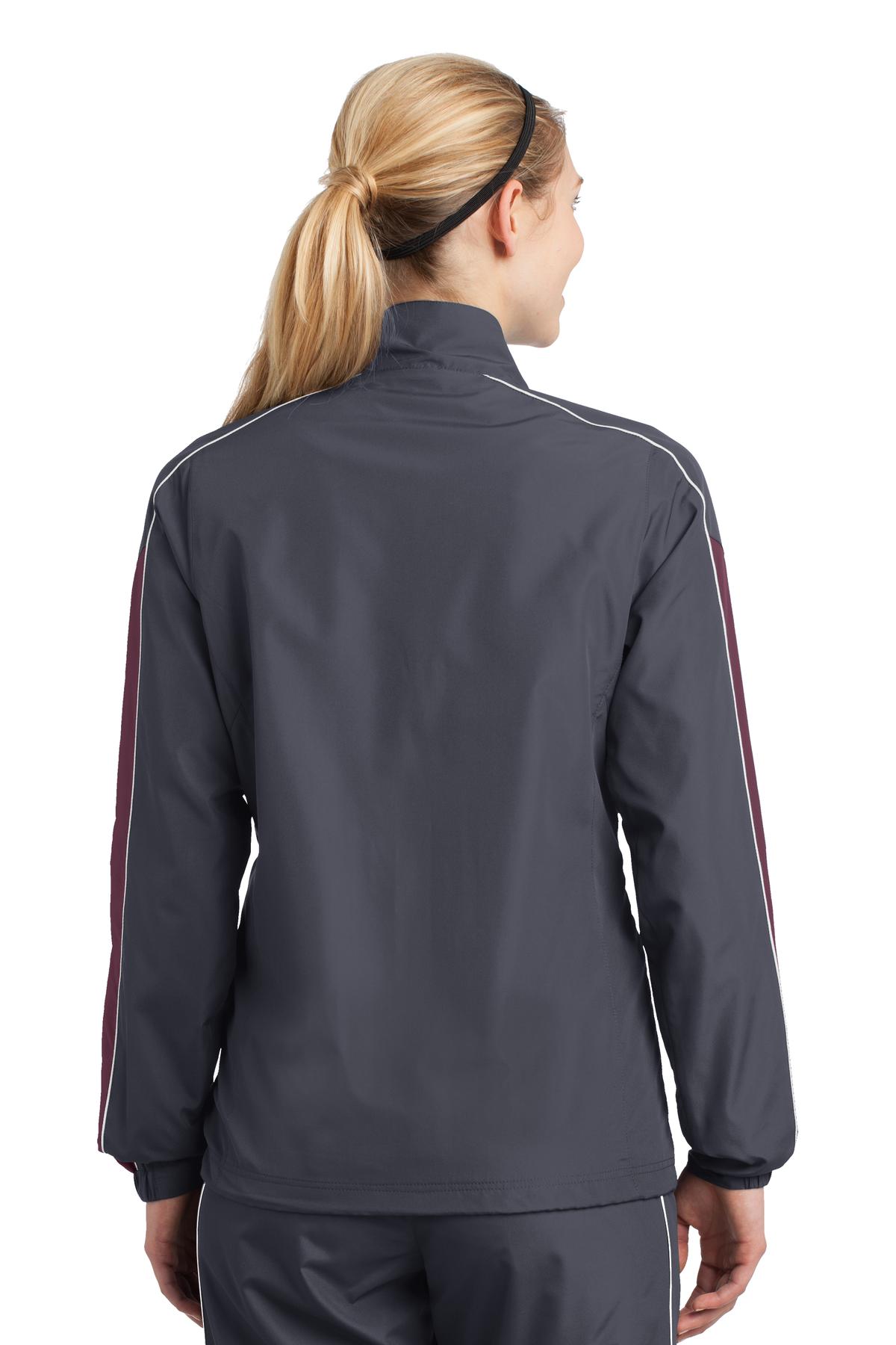 Sport-Tek Women's Piped Colorblock Wind Jacket. LST61 Womens Apparel Jackets & Vests