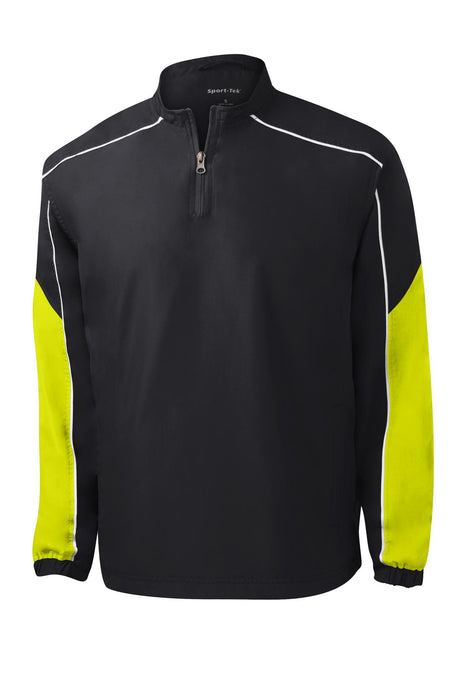 Sport-Tek Men's Piped Colorblock 1/4-Zip Wind Shirt. JST64 Mens Apparel Sweatshirts & Fleece