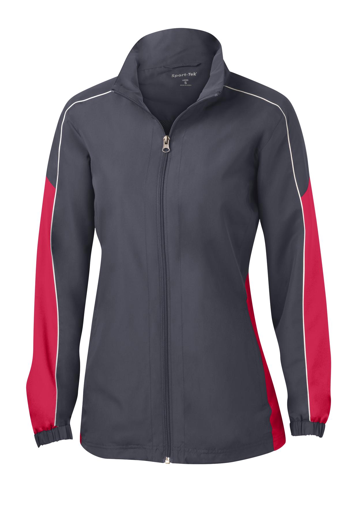 Sport-Tek Women's Piped Colorblock Wind Jacket. LST61 Womens Apparel Jackets & Vests