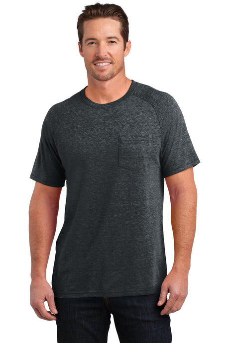 District Made Men's Tri-Blend Pocket Tee. DM340 Mens Apparel Shirts & Tops