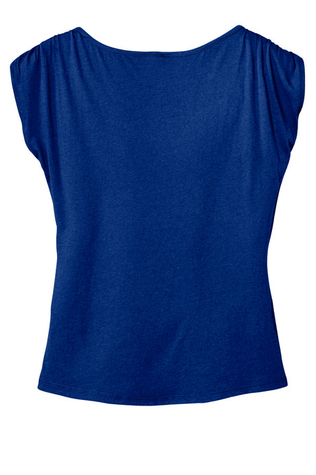 District Made Ladies Modal Blend Gathered Shoulder Tee. DM483 District