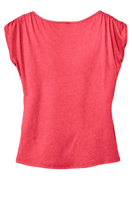 District Made Ladies Modal Blend Gathered Shoulder Tee. DM483 District