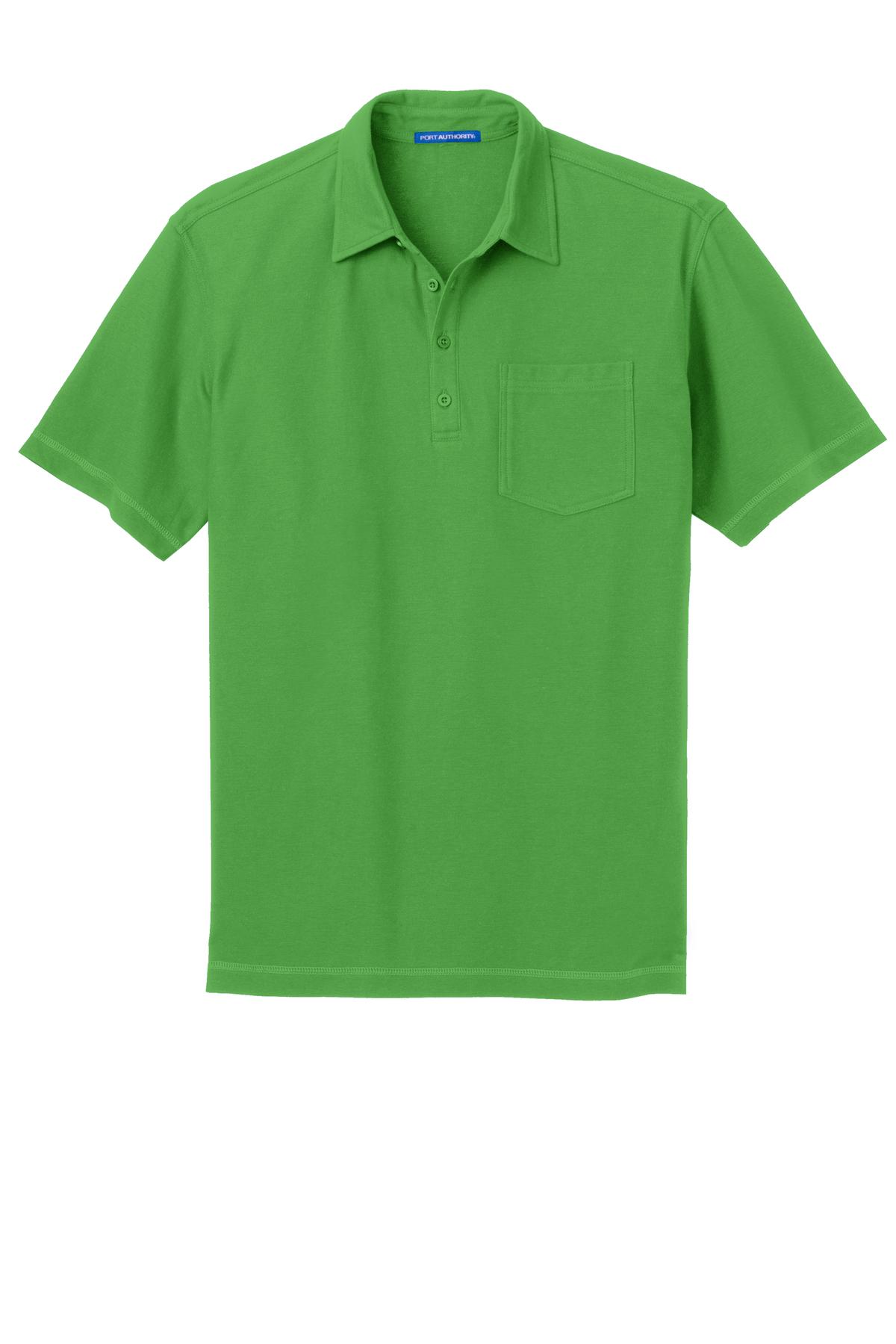 Port Authority Men's Modern Stain-Resistant Pocket Polo. K559 Mens Apparel Shirts & Tops