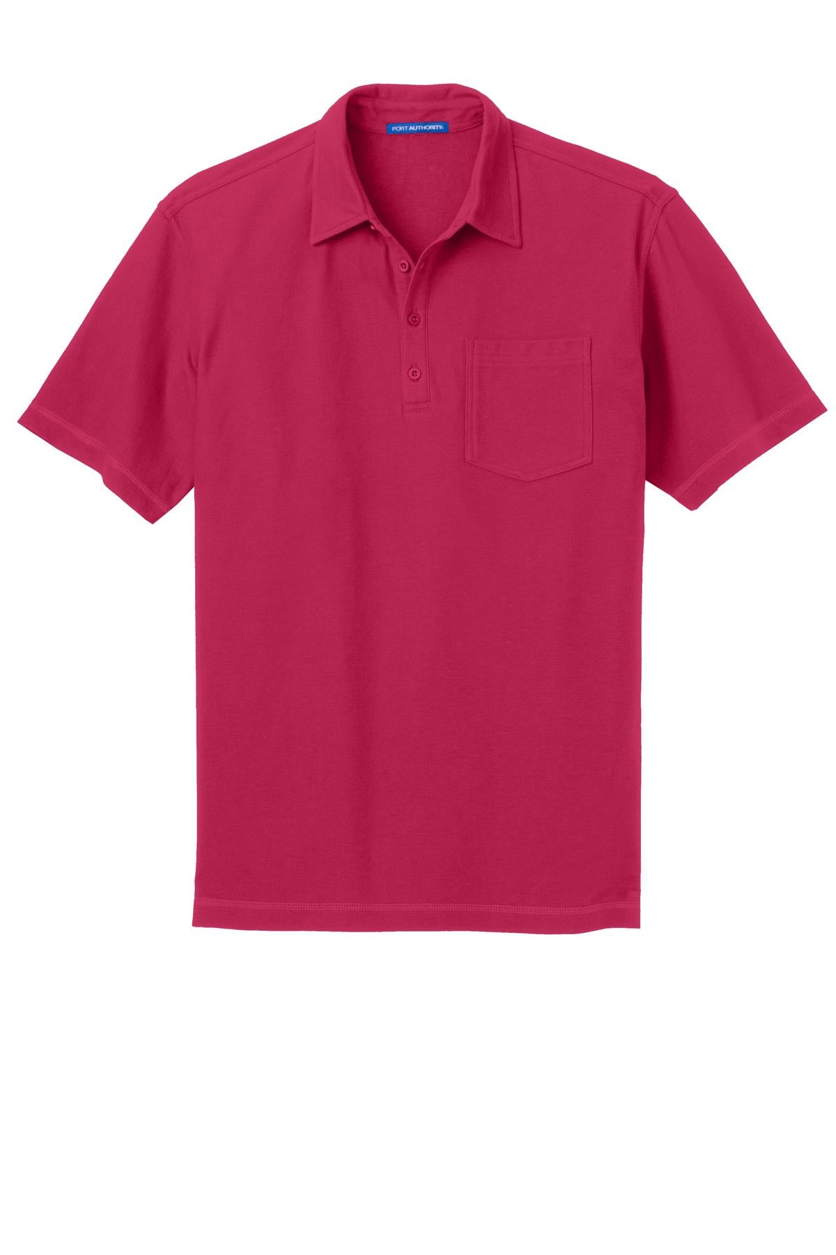 Port Authority Men's Modern Stain-Resistant Pocket Polo. K559 Mens Apparel Shirts & Tops