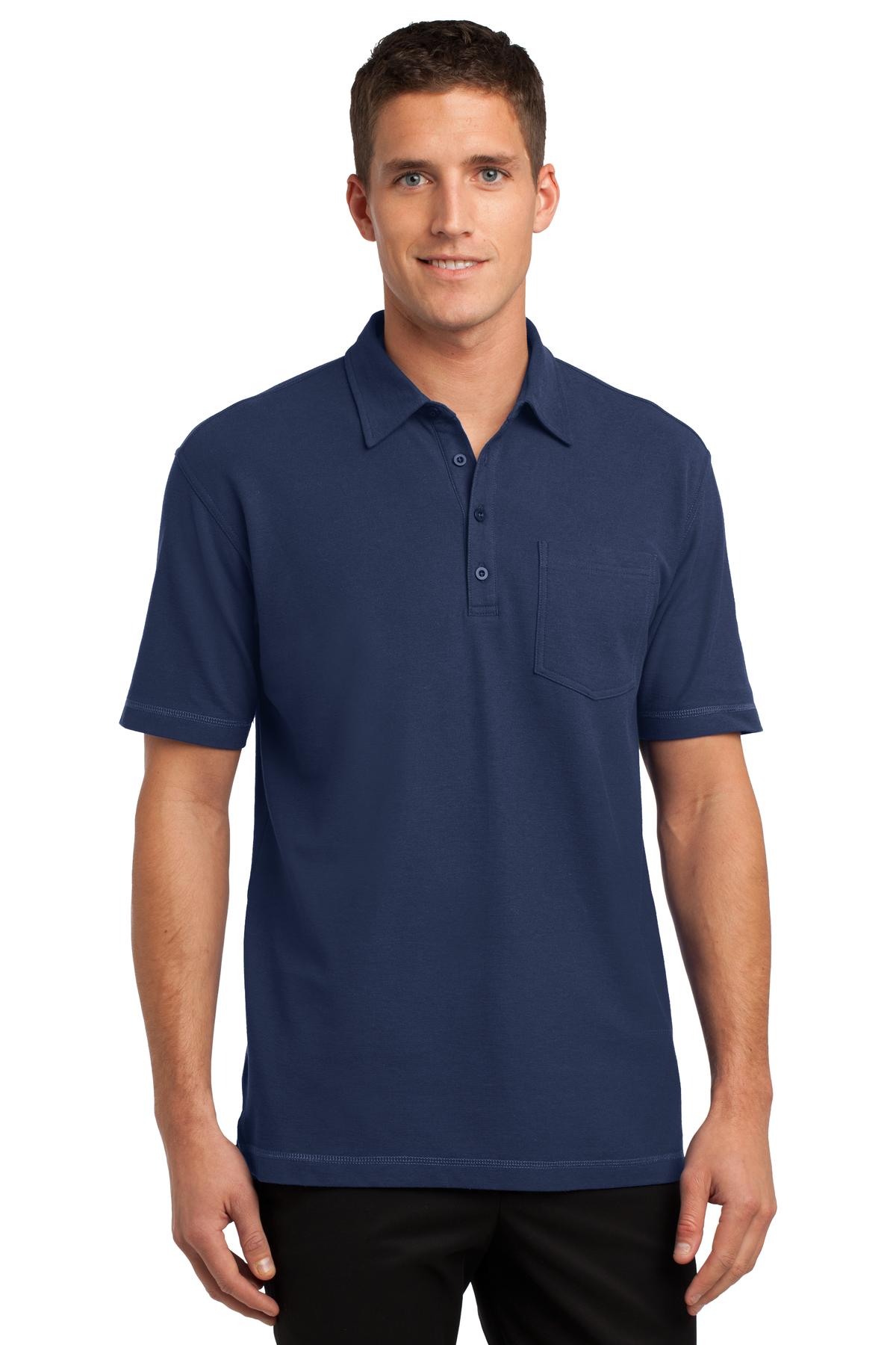 Port Authority Men's Modern Stain-Resistant Pocket Polo. K559 Mens Apparel Shirts & Tops