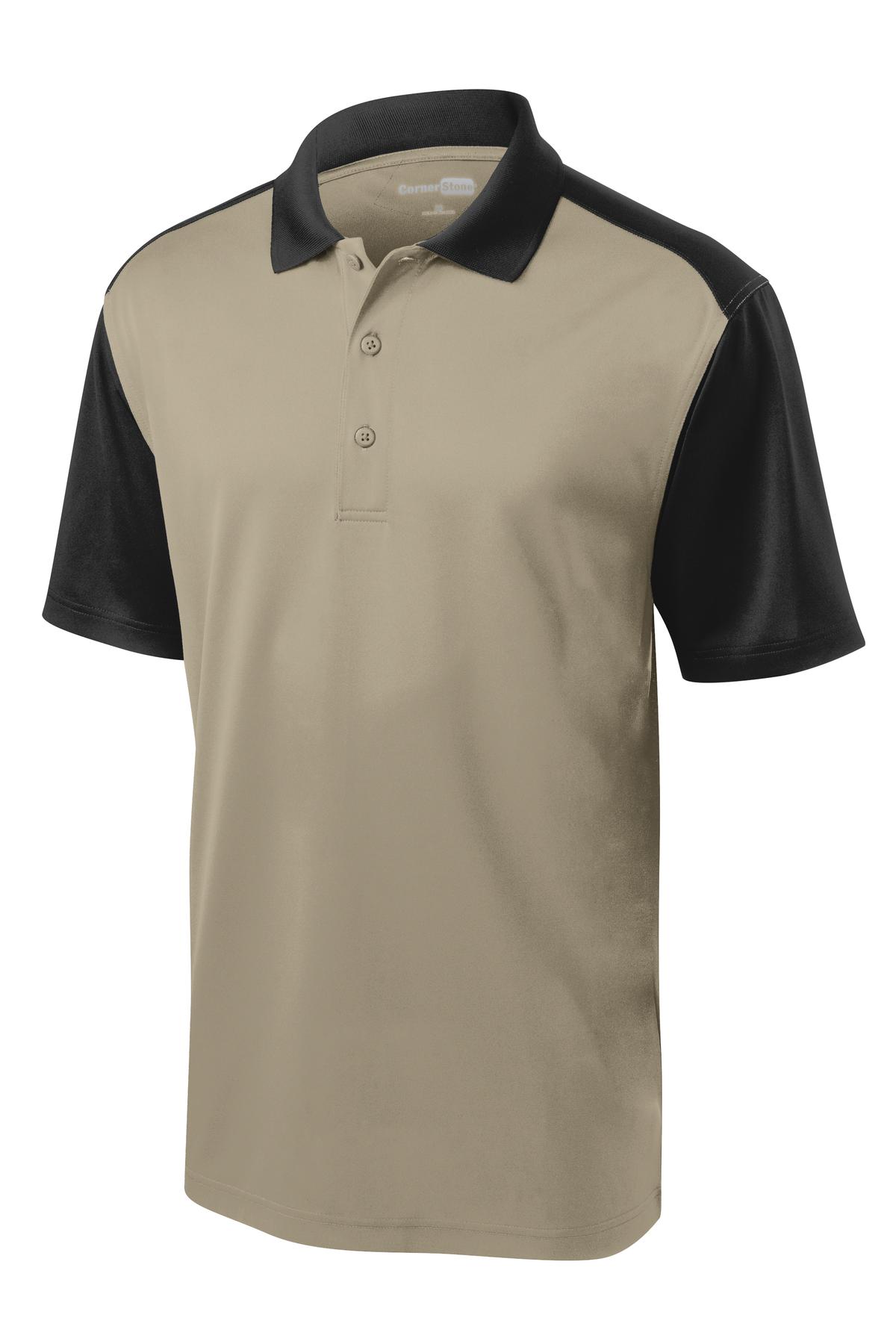 CornerStone Men's Select Snag-Proof Blocked Polo. CS417 Mens Apparel Shirts & Tops