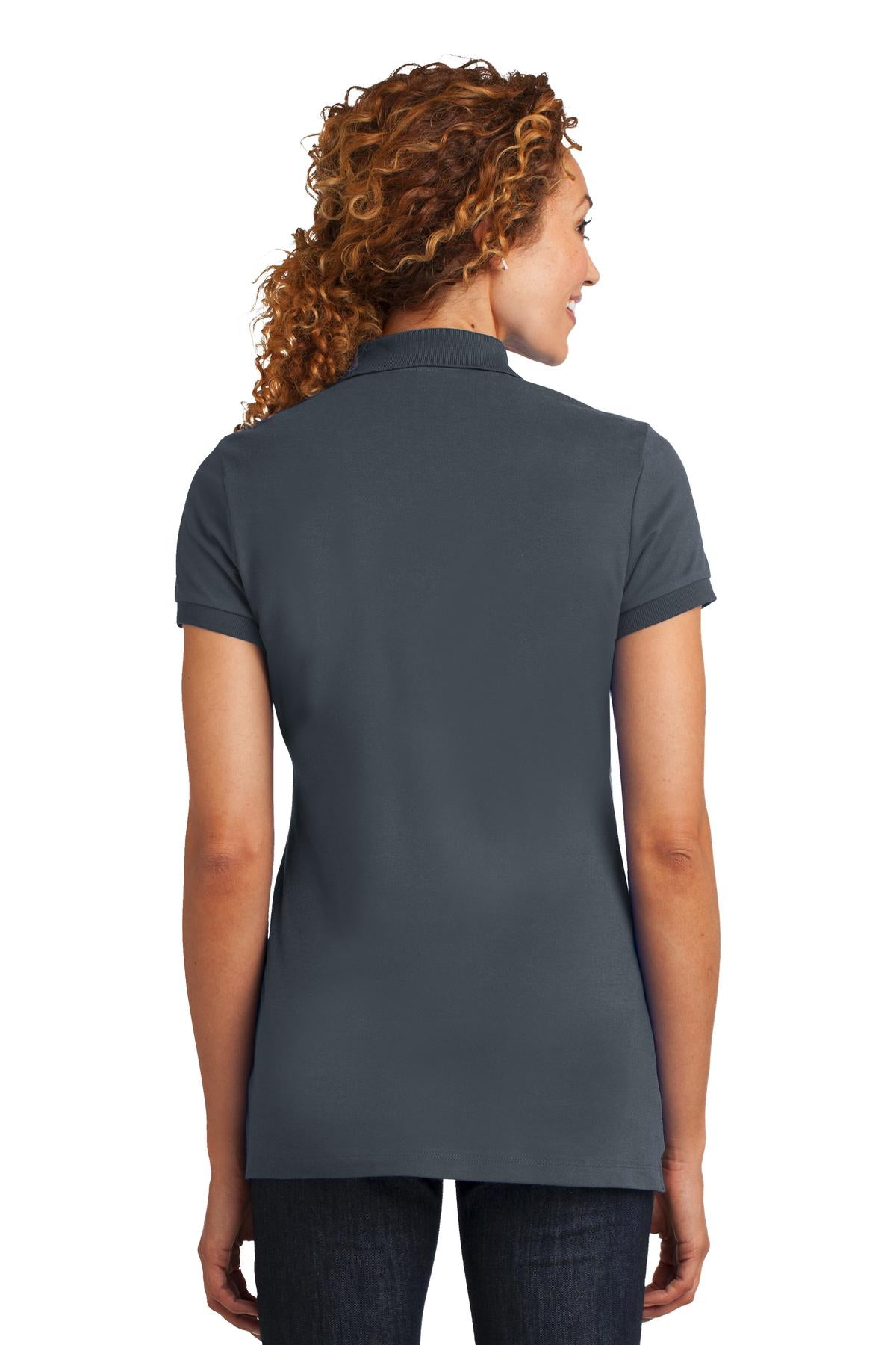 District Made Ladies Stretch Pique Polo. DM425 Womens Apparel Shirts & Tops