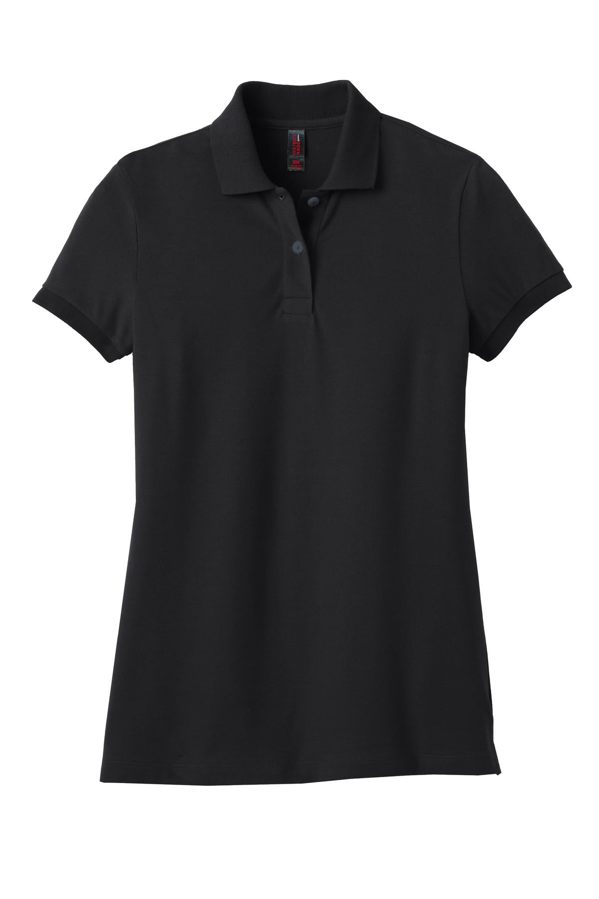 District Made Ladies Stretch Pique Polo. DM425 Womens Apparel Shirts & Tops
