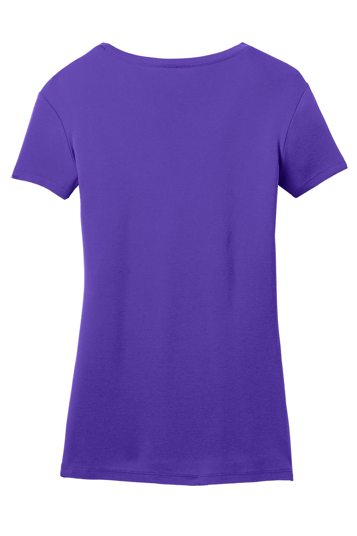 District Made Ladies Mini Rib V-Neck Tee. DM401 District