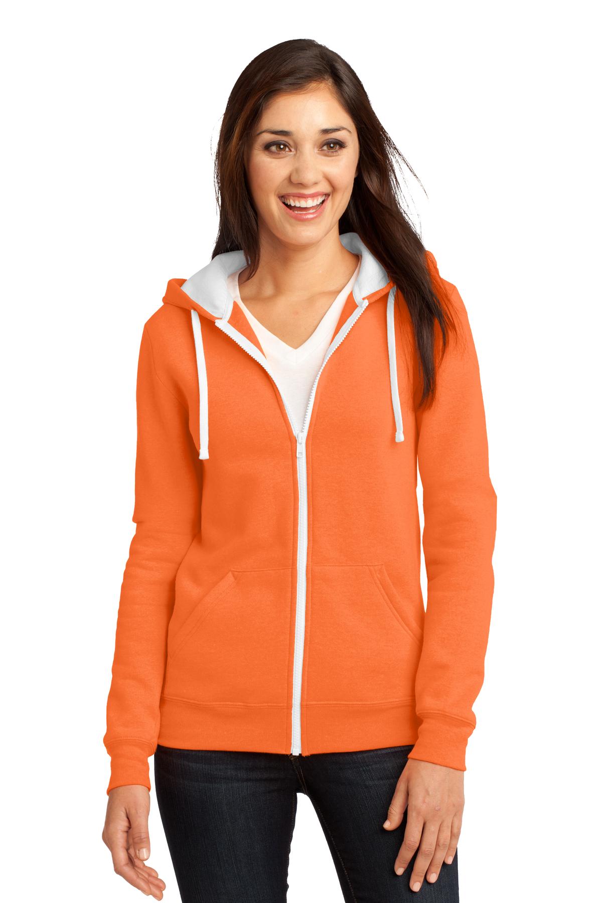 District Juniors The Concert Fleece Full-Zip Hoodie. DT801 Womens Apparel Sweatshirts & Fleece