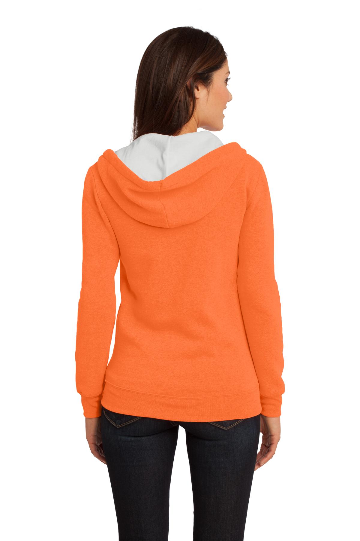 District Juniors The Concert Fleece Full-Zip Hoodie. DT801 Womens Apparel Sweatshirts & Fleece
