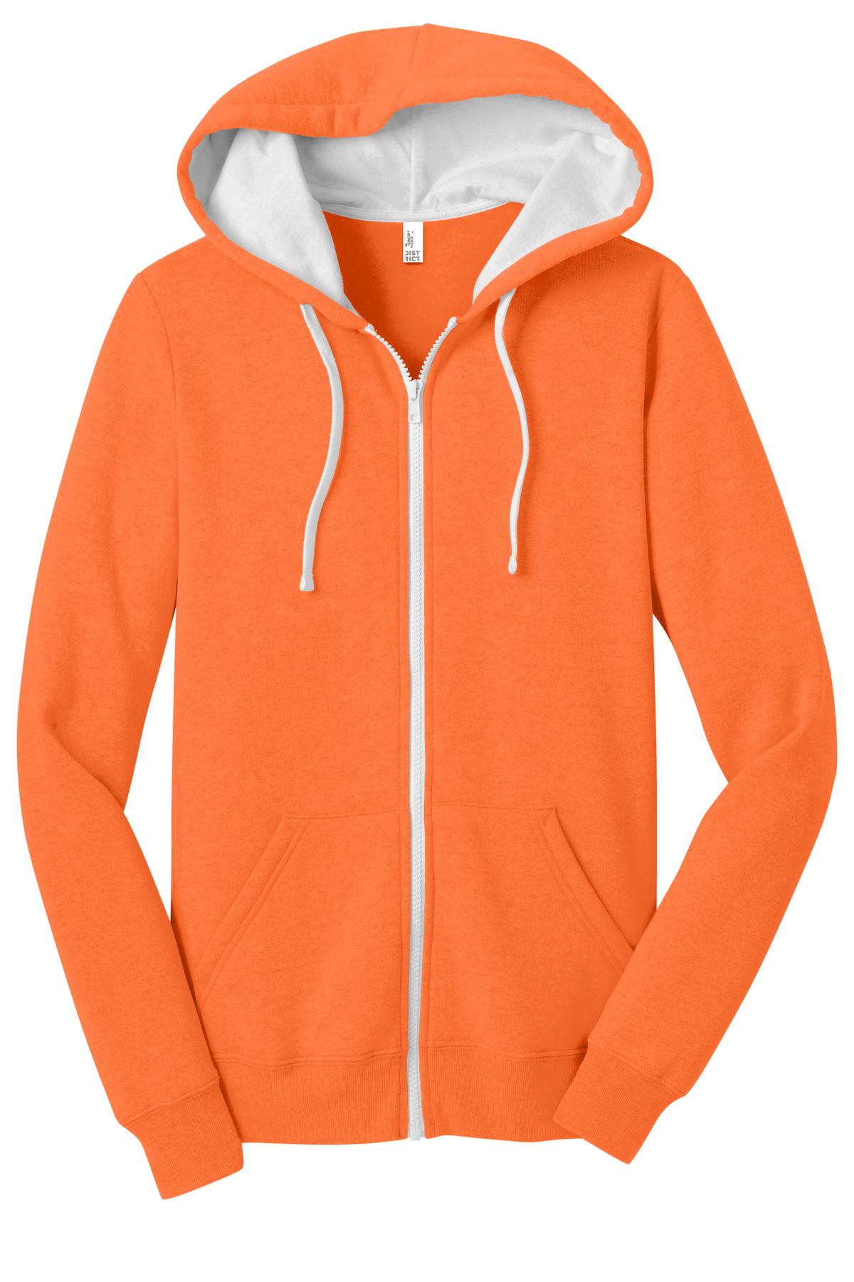 District Juniors The Concert Fleece Full-Zip Hoodie. DT801 Womens Apparel Sweatshirts & Fleece