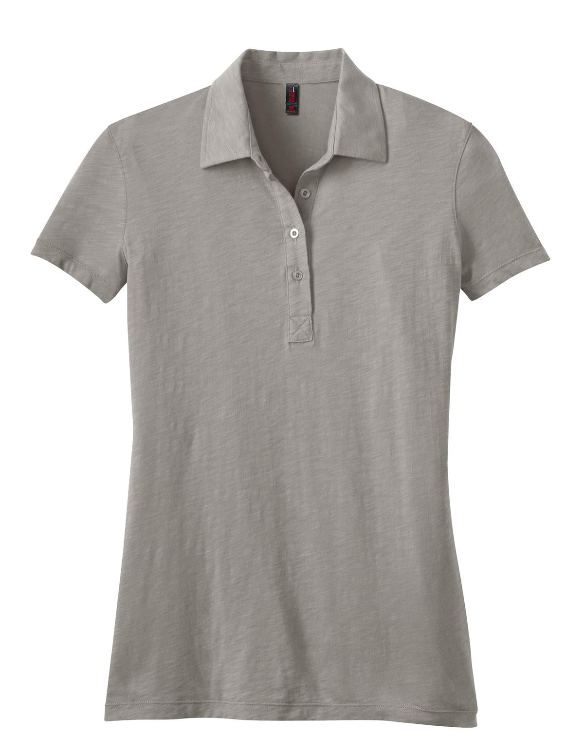 District Made - Ladies Slub Polo. DM450 Womens Apparel Shirts & Tops