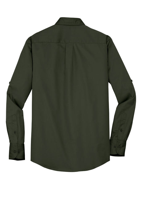 Port Authority Men's Stain-Release Roll Sleeve Twill Shirt. S649 Mens Apparel Shirts & Tops