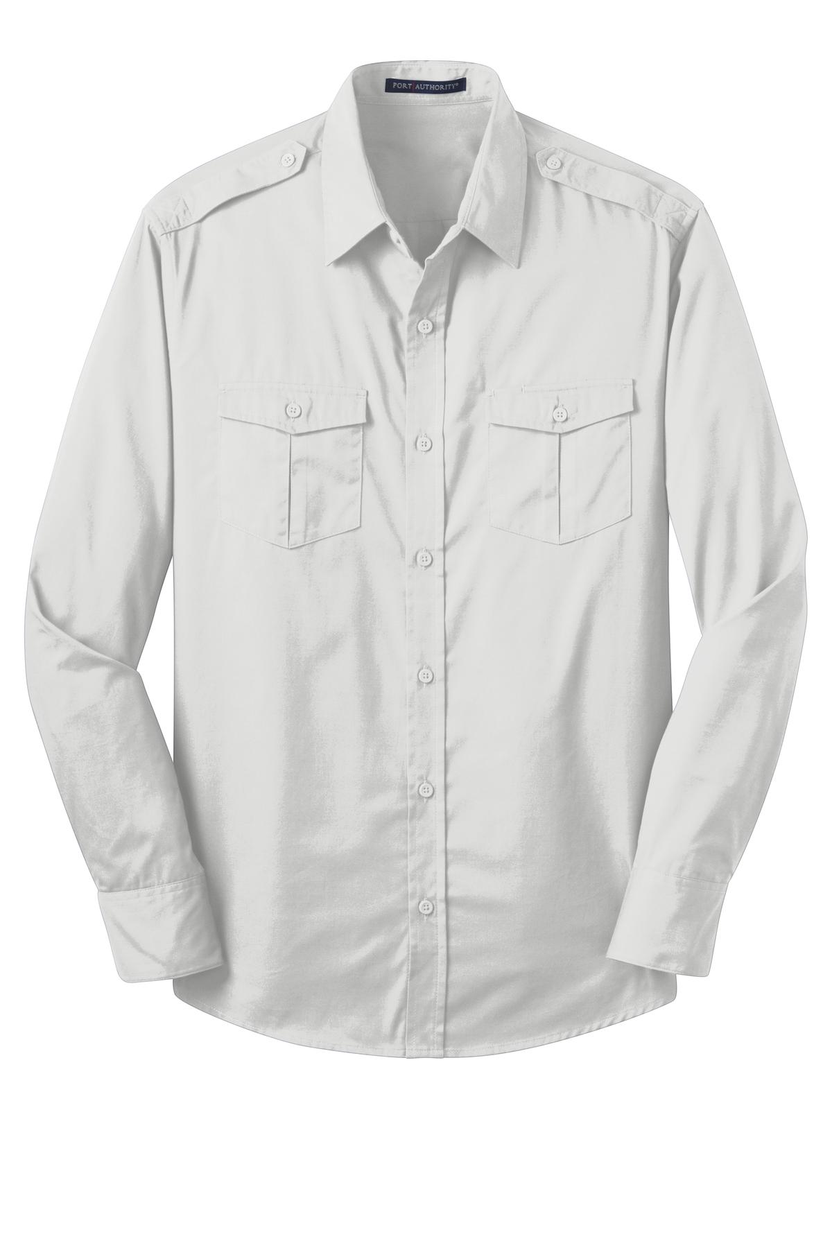 Port Authority Men's Stain-Release Roll Sleeve Twill Shirt. S649 Mens Apparel Shirts & Tops