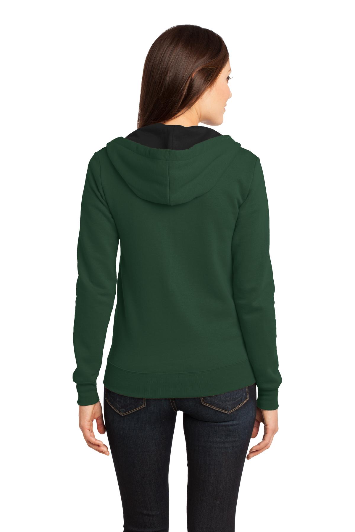 District Juniors The Concert Fleece Full-Zip Hoodie. DT801 Womens Apparel Sweatshirts & Fleece