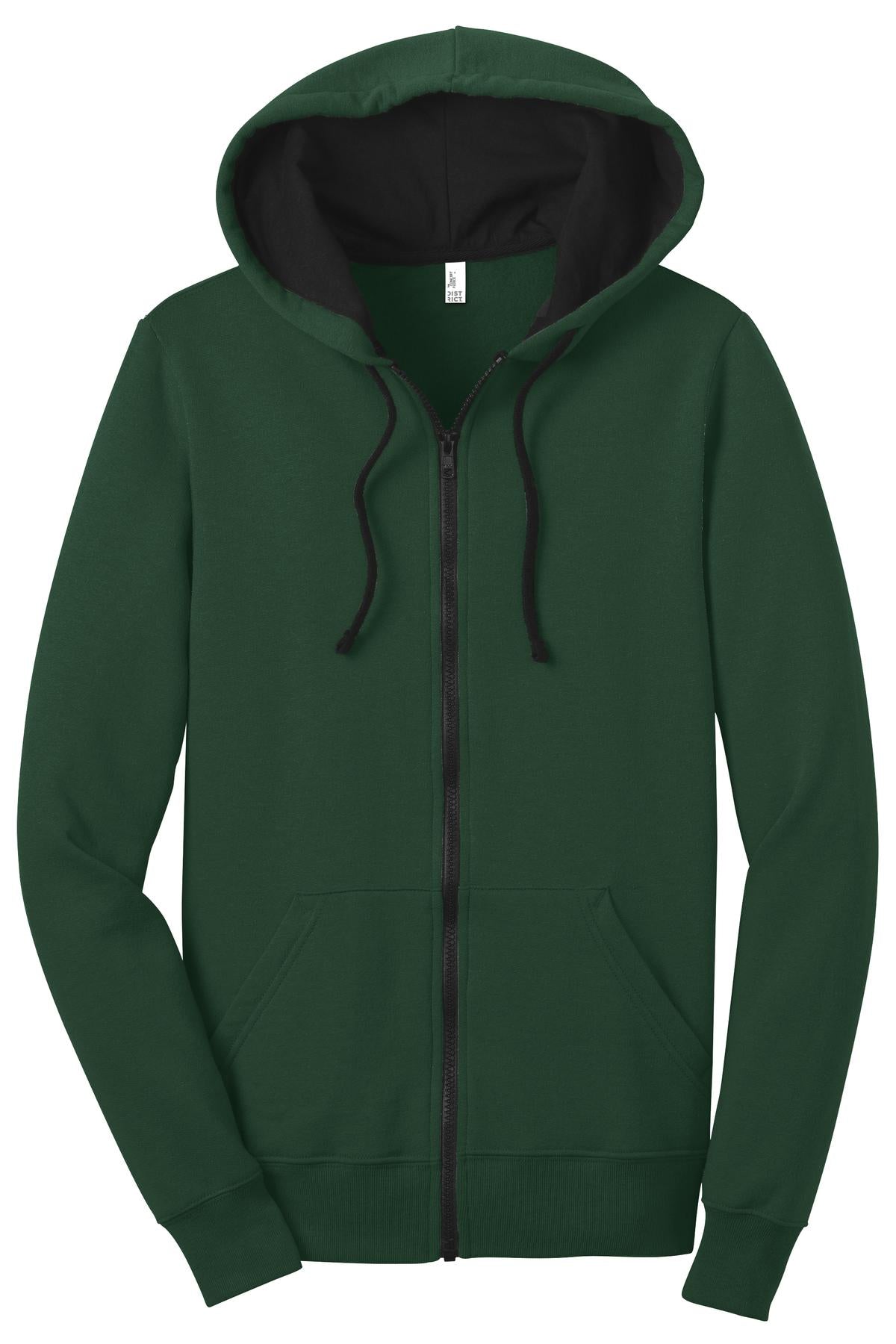 District Juniors The Concert Fleece Full-Zip Hoodie. DT801 Womens Apparel Sweatshirts & Fleece