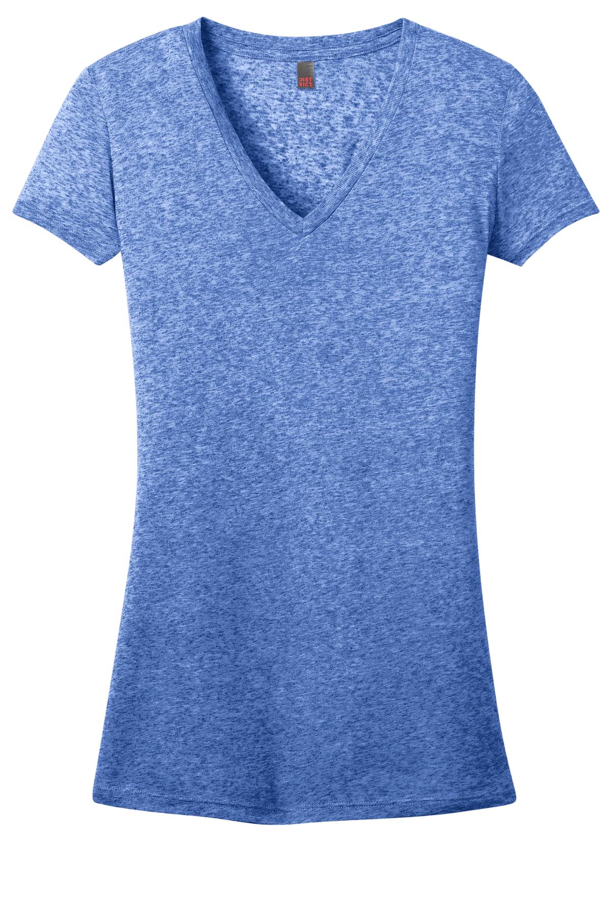 District Juniors Microburn V-Neck Tee. DT261 Youth Apparel Shirts & Tops