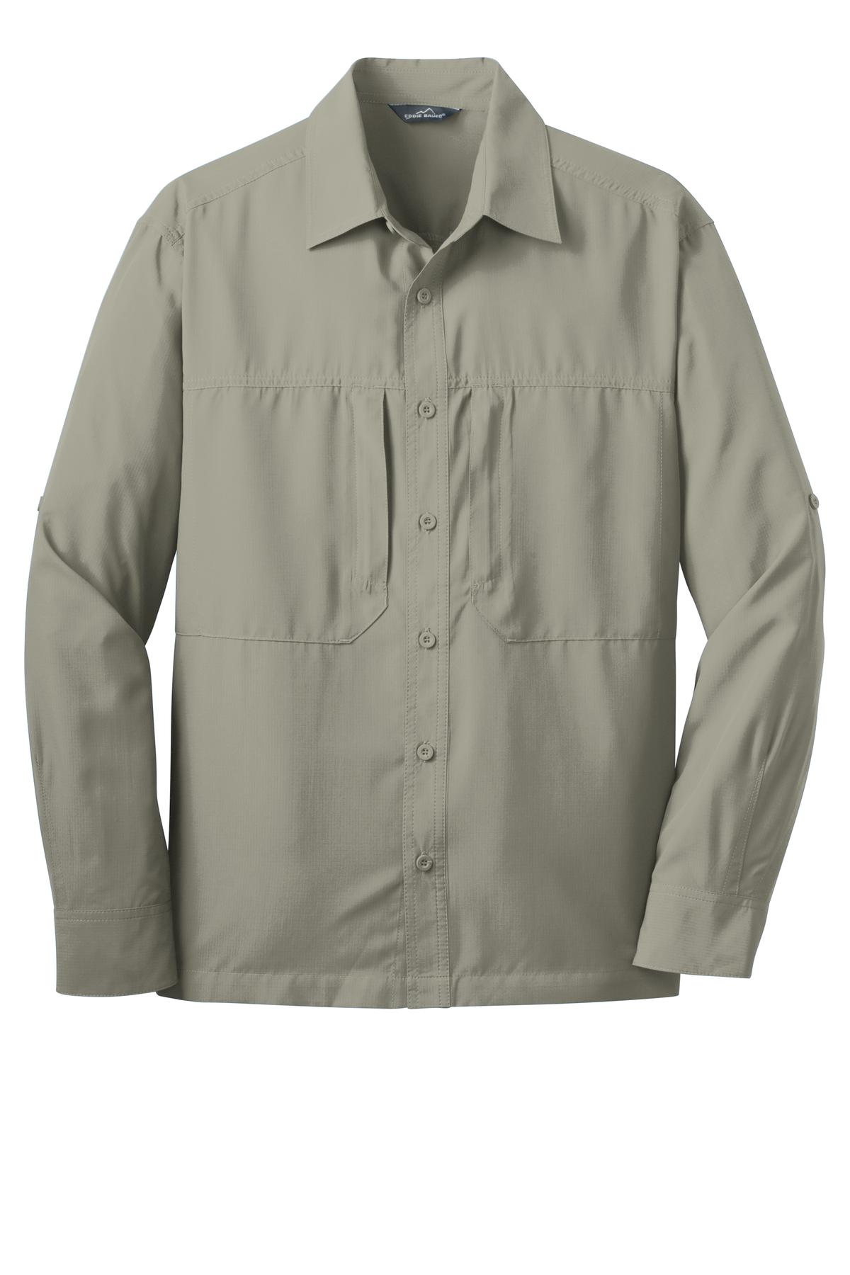 Eddie Bauer Men's Long Sleeve Performance Travel Shirt. EB604 Corporate Apparel Shirts & Tops