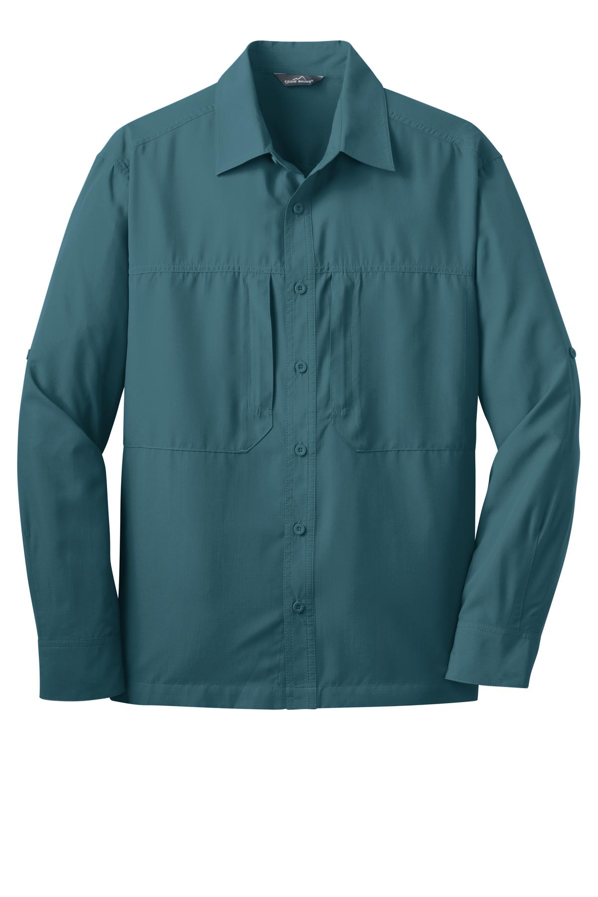 Eddie Bauer Men's Long Sleeve Performance Travel Shirt. EB604 Corporate Apparel Shirts & Tops
