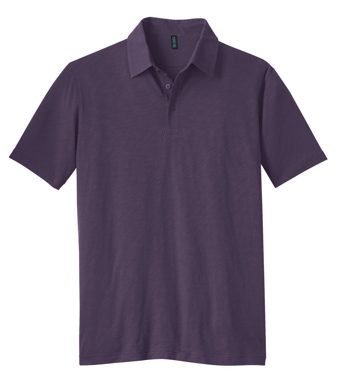 District Made Men's Slub Polo. DM350 Mens Apparel Shirts & Tops