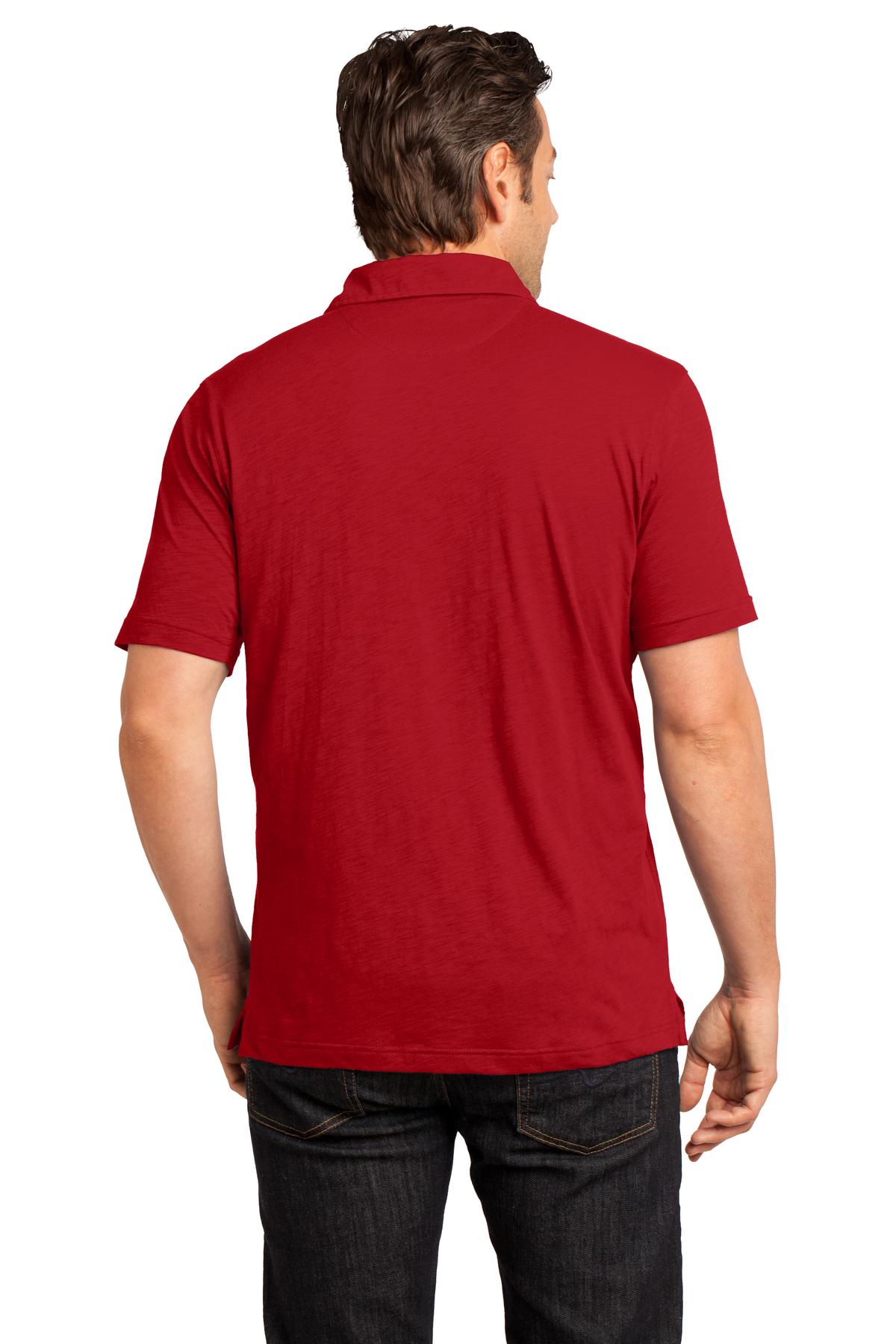 District Made Men's Slub Polo. DM350 Mens Apparel Shirts & Tops