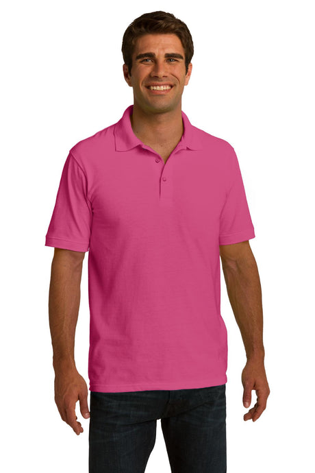 Port & Company Men's Ring Spun Pique Polo. KP150 Mens Apparel Shirts & Tops