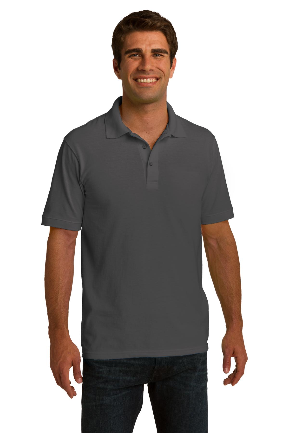 Port & Company Men's Ring Spun Pique Polo. KP150 Mens Apparel Shirts & Tops