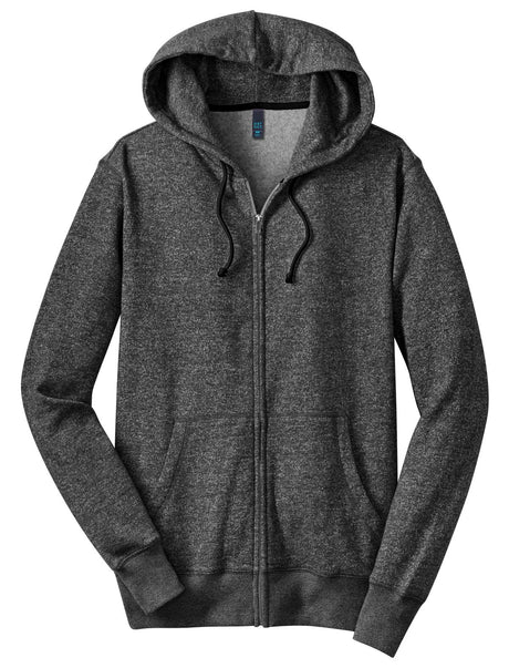 District Young Men's Marled Fleece Full-Zip Hoodie DT192 Youth Apparel Hoodies & Sweatshirts