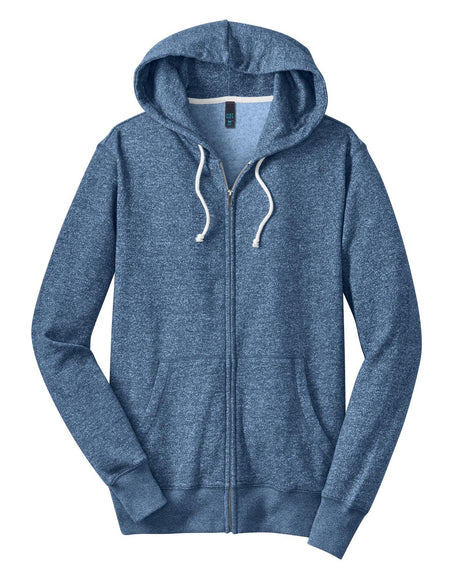 District Young Men's Marled Fleece Full-Zip Hoodie DT192 Youth Apparel Hoodies & Sweatshirts