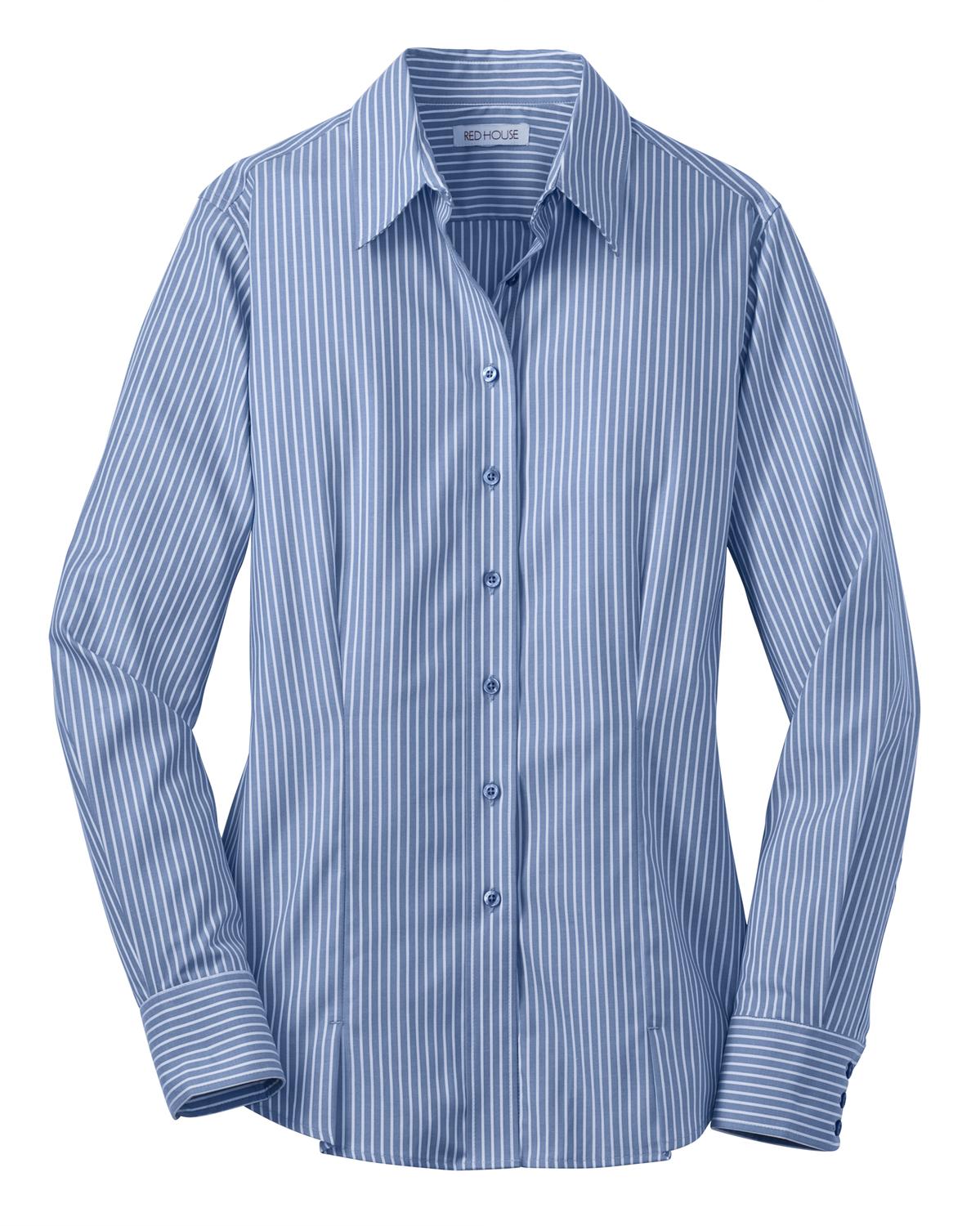 Red House Ladies Stripe Non-Iron Pinpoint Oxford. RH65 Corporate Apparel Shirts & Tops