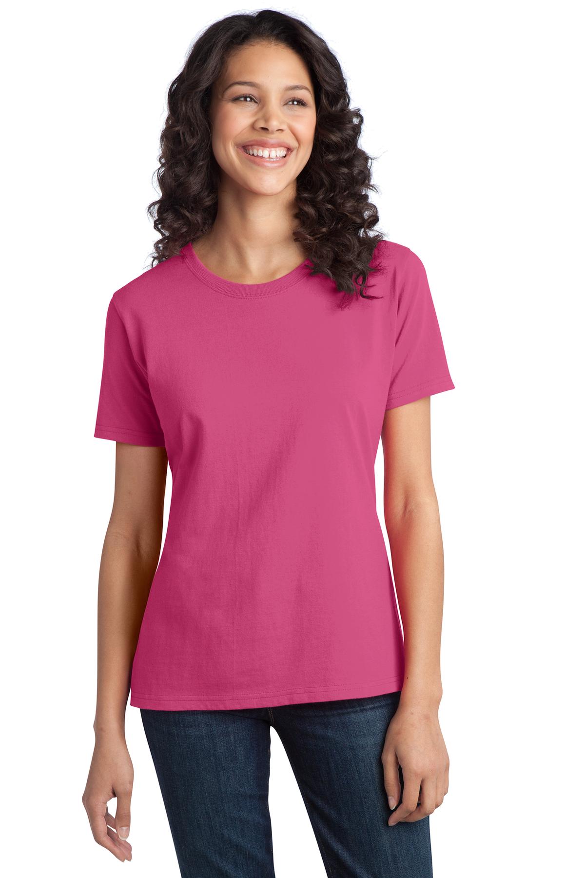 Port & Company Women's Ring Spun Cotton Tee LPC150 Womens Apparel Shirts & Tops
